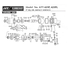 Kawasaki KPT 421 P/PL Arka Kapak Havalı Somun Sökme